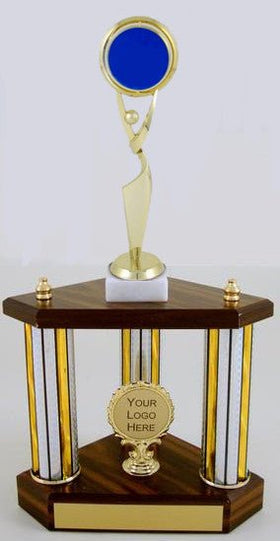 Small Three Column Trophy With Jumbo Reach For The Stars Spinner Figure ...