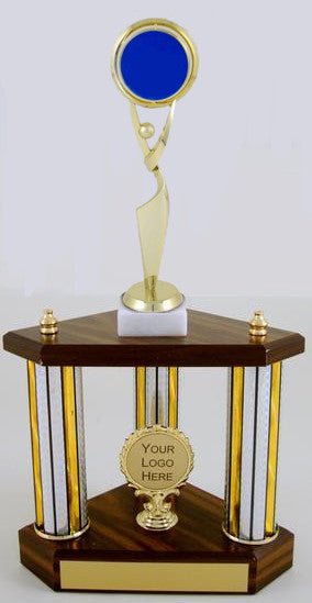 Small Three Column Trophy With Jumbo Reach For The Stars Spinner Figure And Logo - Schoppy's Since 1921