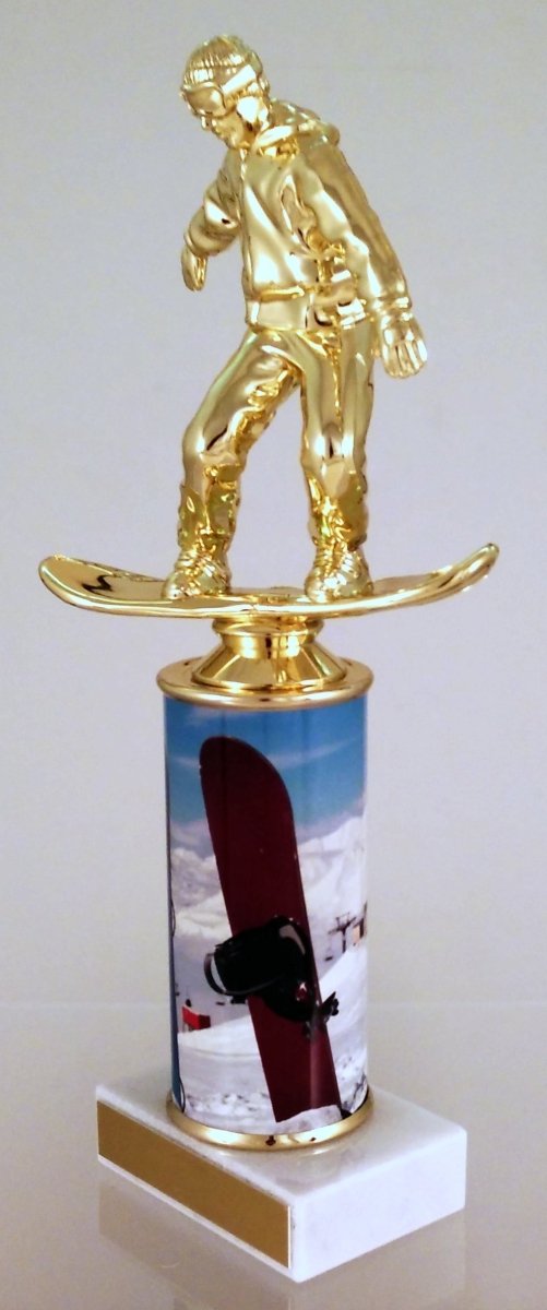 Snowboarder Figure Trophy With Custom Rolled Column - Schoppy's Since 1921