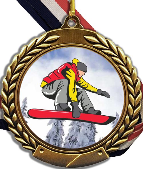 Snowboarding Logo Medal - Schoppy's Since 1921