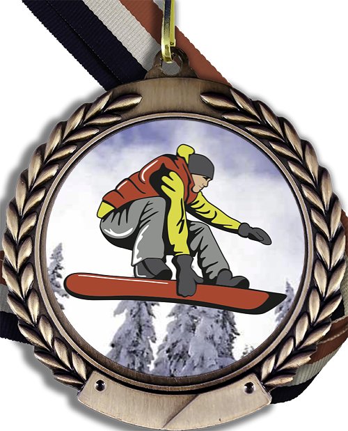 Snowboarding Logo Medal - Schoppy's Since 1921