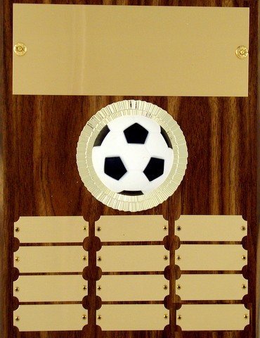 Soccer Ball Perpetual Plaque - 12 plate - 9 x 12 - Schoppy's Since 1921