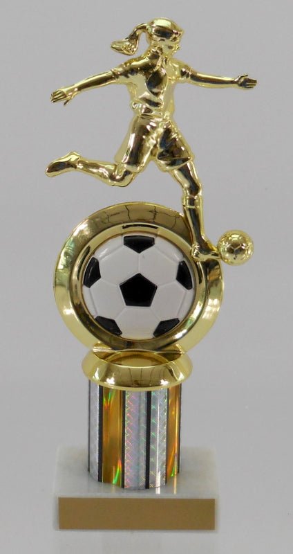 Soccer Logo Insert Figure Column Trophy - Schoppy's Since 1921