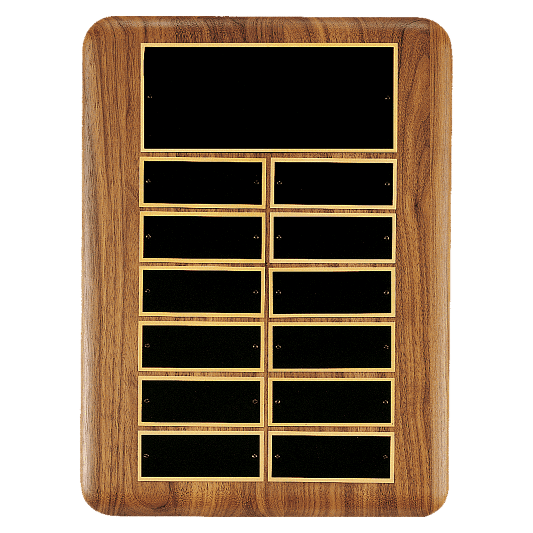 Solid American Walnut 12 Plate Perpetual Plaque - Schoppy's Since 1921