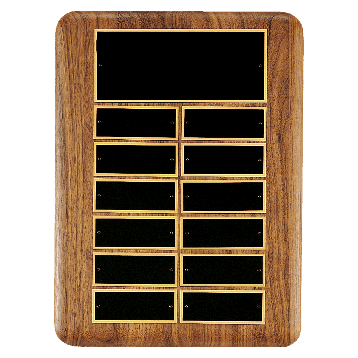 Solid American Walnut 12 Plate Perpetual Plaque - Schoppy's Since 1921