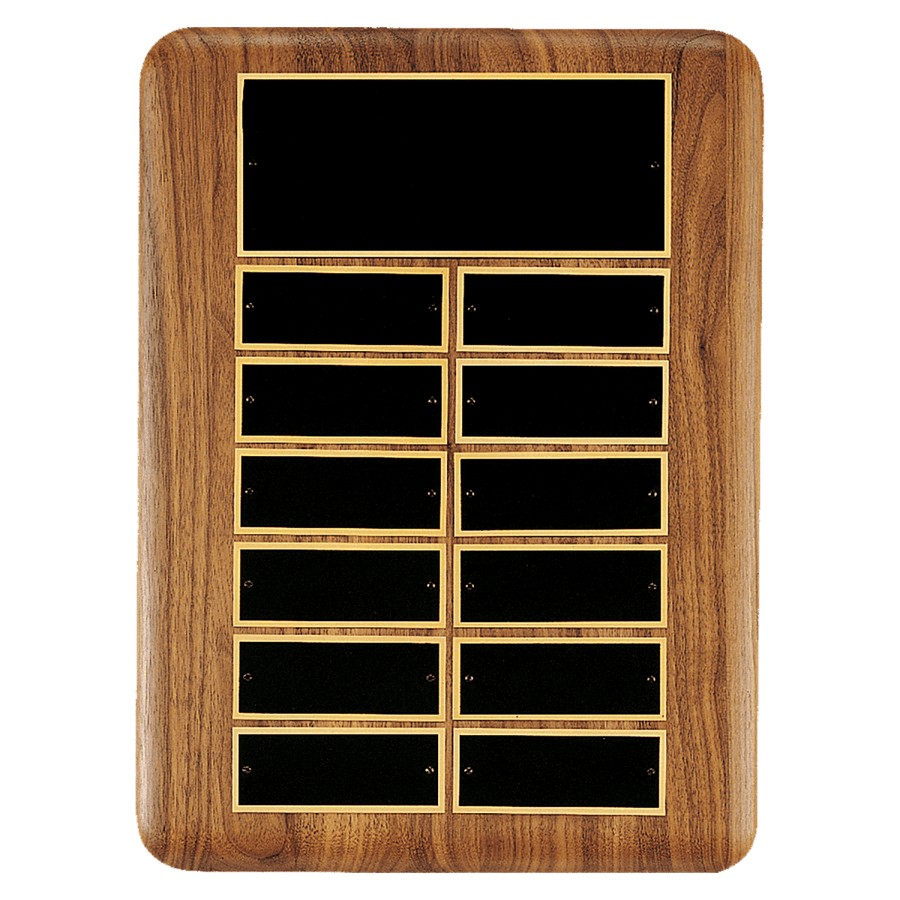 Solid American Walnut 12 Plate Perpetual Plaque - Schoppy's Since 1921