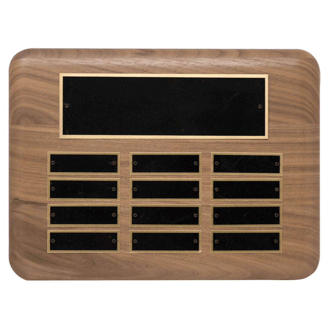 Solid American walnut perpetual plaque - 11 sizes - Schoppy's Since 1921