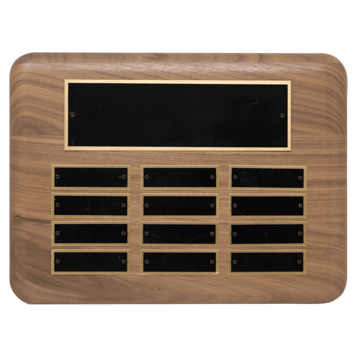 Solid American walnut perpetual plaque - 11 sizes - Schoppy's Since 1921