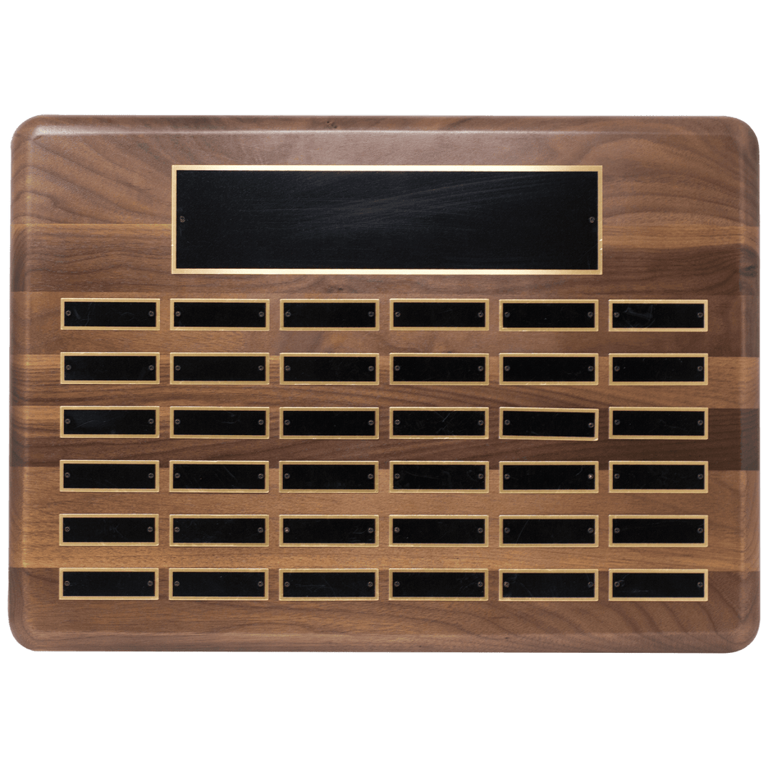 Solid American walnut perpetual plaque - 11 sizes - Schoppy's Since 1921