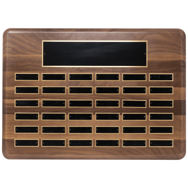 Solid American walnut perpetual plaque - 11 sizes - Schoppy's Since 1921