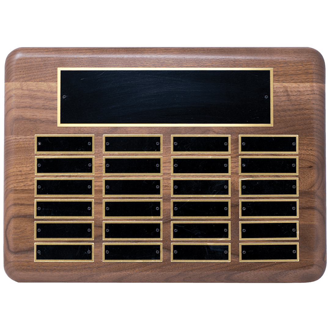 Solid American walnut perpetual plaque - 11 sizes - Schoppy's Since 1921