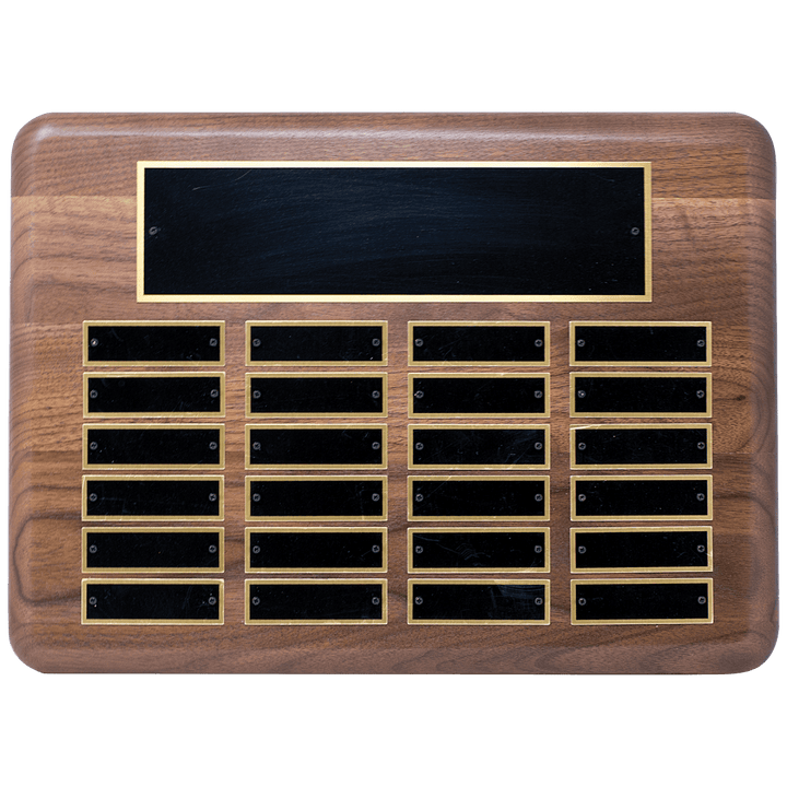 Solid American walnut perpetual plaque - 11 sizes - Schoppy's Since 1921