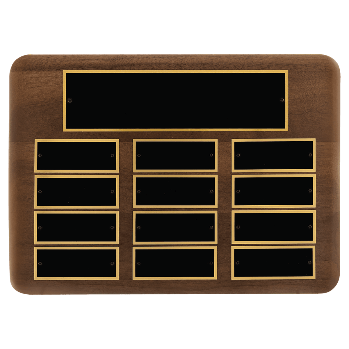 Solid American Walnut Perpetual Plaque With Large Plates - Schoppy's Since 1921