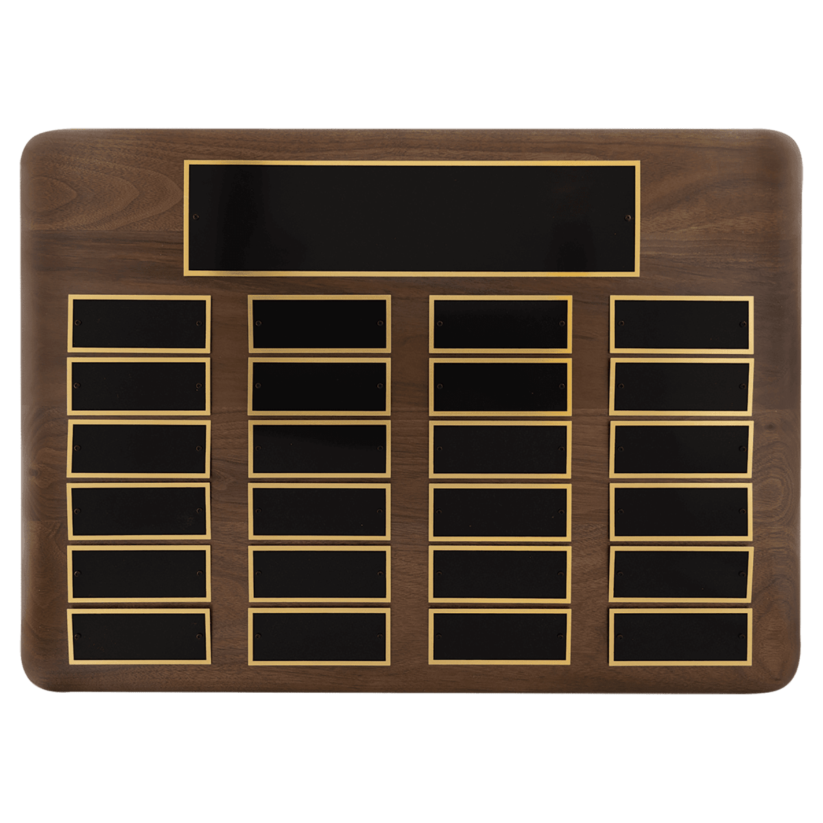 Solid American Walnut Perpetual Plaque With Large Plates - Schoppy's Since 1921