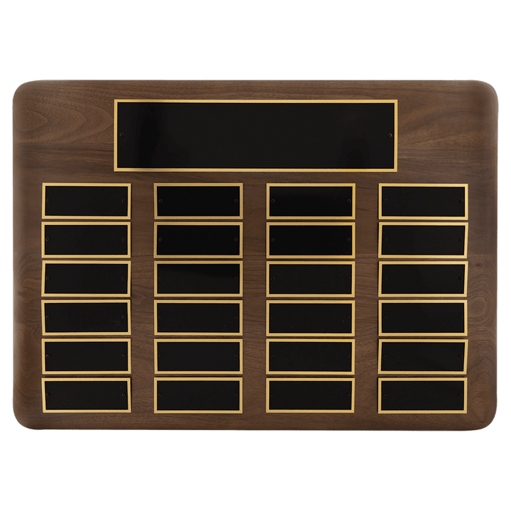 Solid American Walnut Perpetual Plaque With Large Plates - Schoppy&