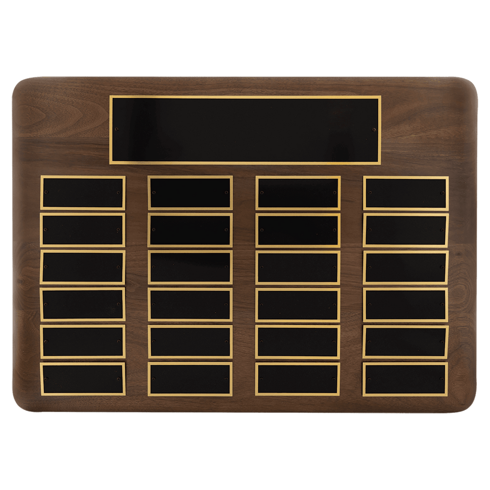 Solid American Walnut Perpetual Plaque With Large Plates - Schoppy's Since 1921