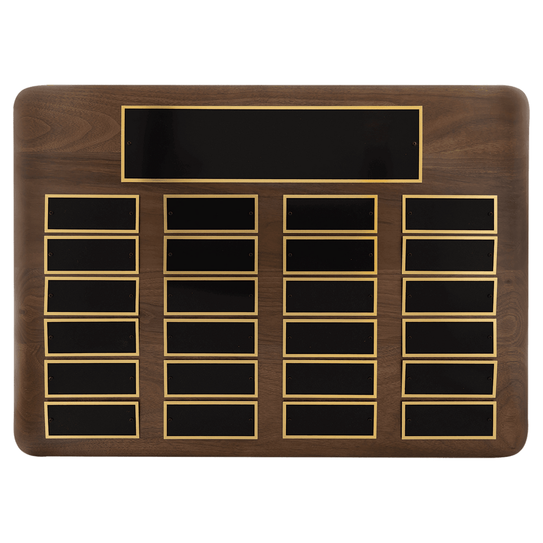 Solid American Walnut Perpetual Plaque With Large Plates - Schoppy's Since 1921
