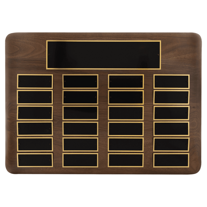 Solid American Walnut Perpetual Plaque With Large Plates - Schoppy's Since 1921