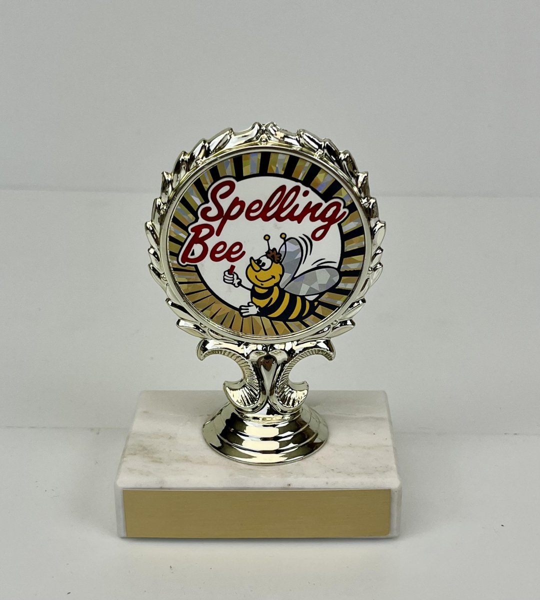 Spelling Bee Logo Trophy on Marble Base - Schoppy's Since 1921