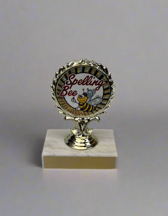 Spelling Bee Logo Trophy on Marble Base - Schoppy's Since 1921