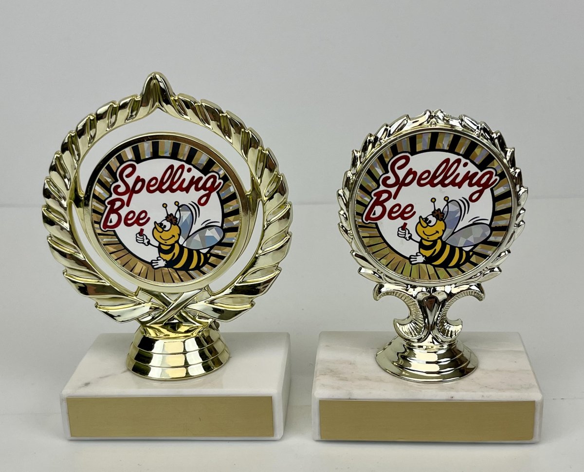 Spelling Bee Logo Trophy on Marble Base - Schoppy's Since 1921