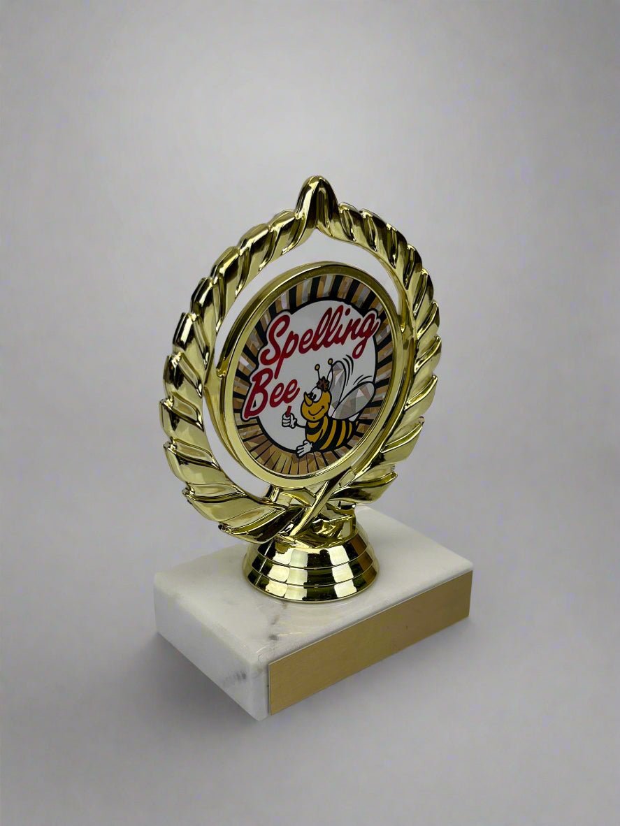 Spelling Bee Logo Trophy on Marble Base - Schoppy's Since 1921