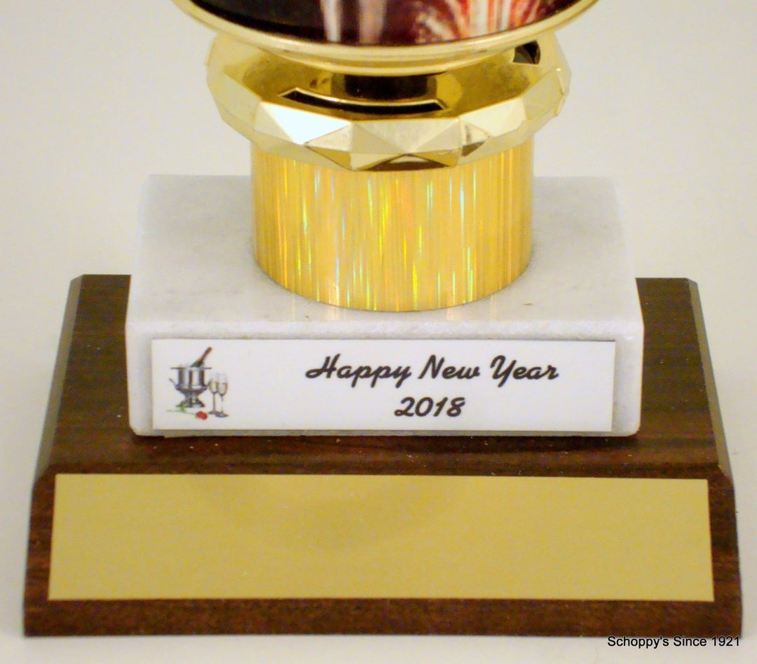 Spinning Rolled Metal Column Baby New Years Trophy - Schoppy's Since 1921