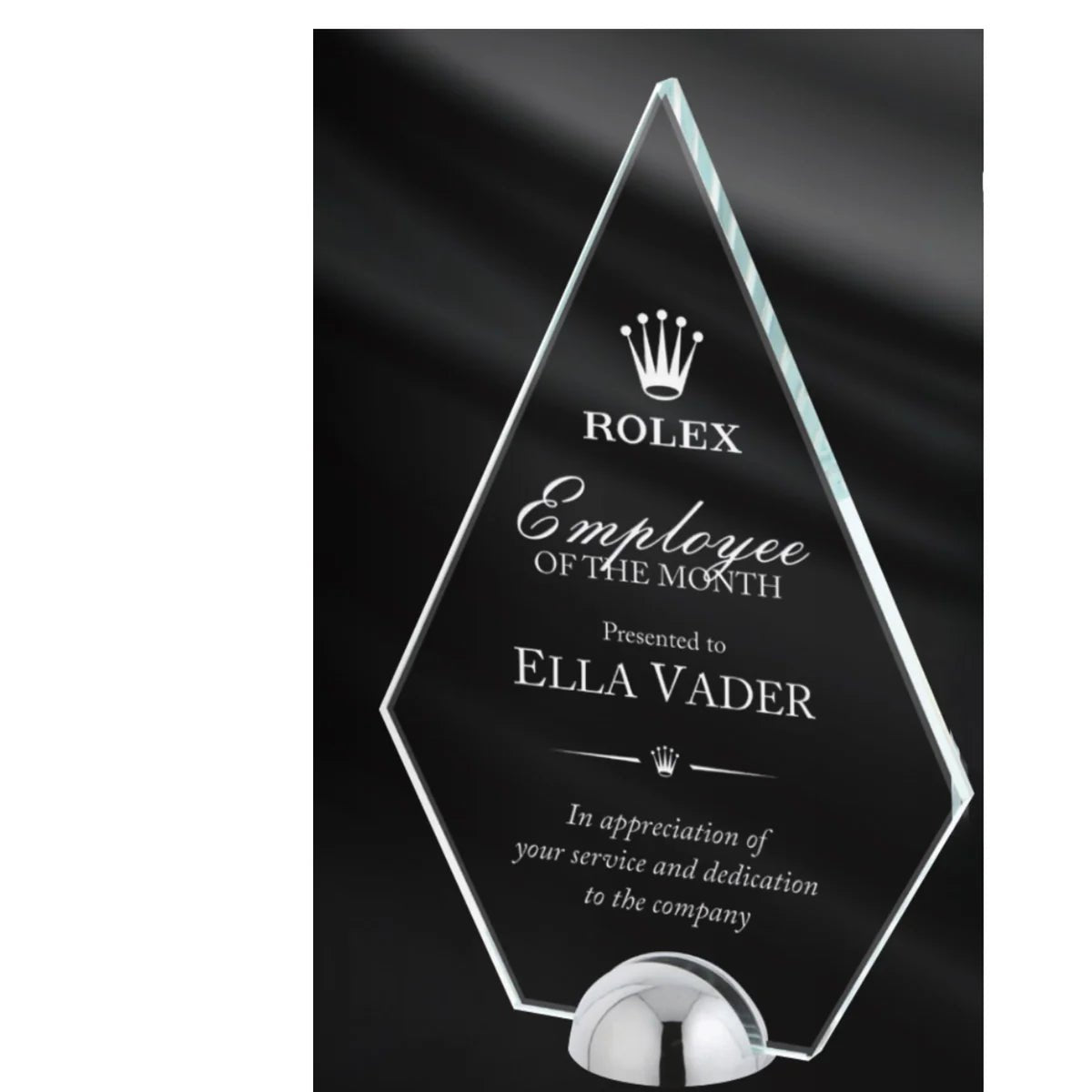 Spruce Glass Award with Chrome Metal Stand - Schoppy's Since 1921