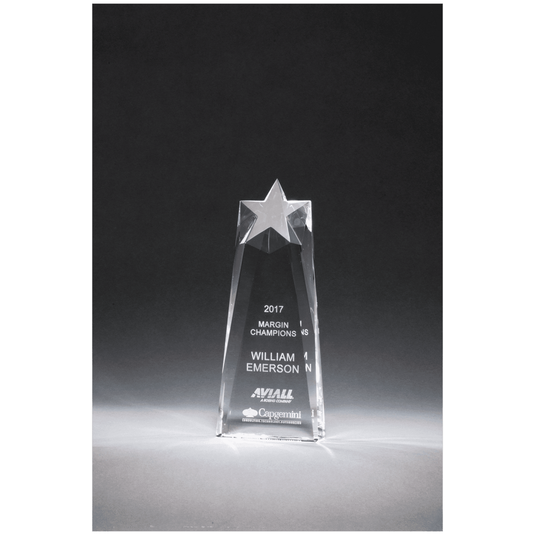 Star Carved Crystal Trophy - Schoppy's Since 1921