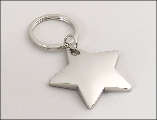 Star - Shaped Silver Keyring - Schoppy's Since 1921