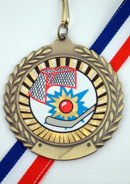 Street Hockey Medal on Red, White & Blue Ribbon - Schoppy's Since 1921