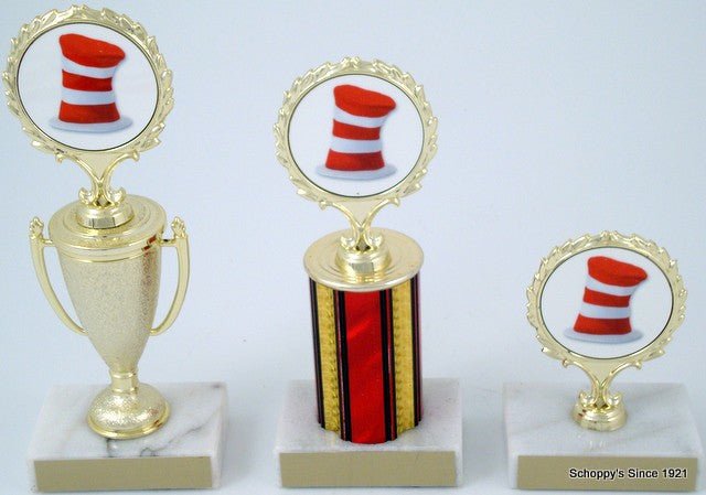 Striped Hat Logo Trophy - Schoppy's Since 1921