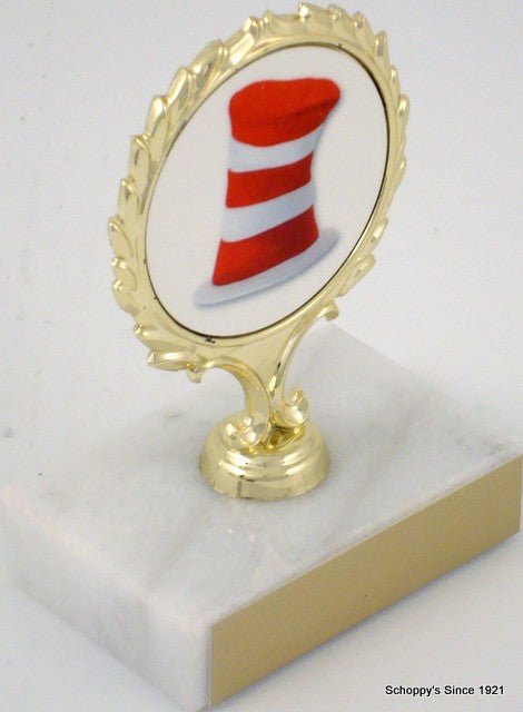 Striped Hat Logo Trophy - Schoppy's Since 1921