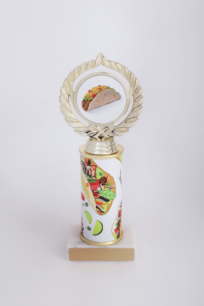 Taco Custom Column Logo Trophy - Schoppy's Since 1921