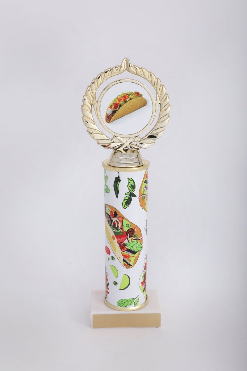 Taco Custom Column Logo Trophy - Schoppy's Since 1921