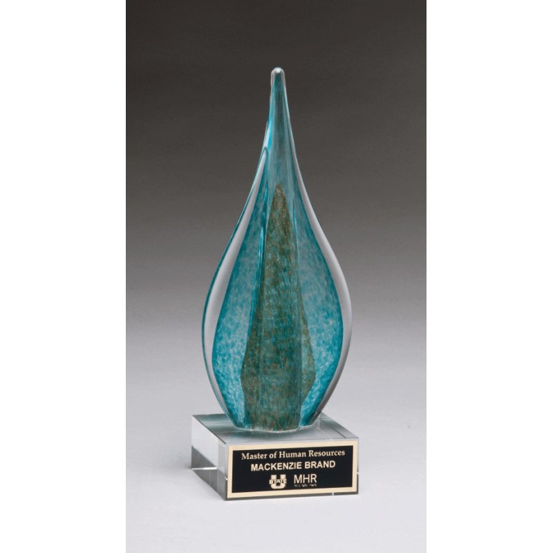 Teal Flame Art Glass - Schoppy's Since 1921