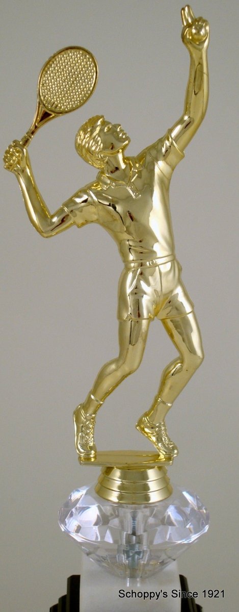 Tennis Figure On a Tower Base Trophy - Schoppy's Since 1921