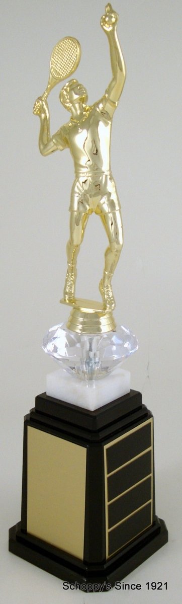 Tennis Figure On a Tower Base Trophy - Schoppy's Since 1921