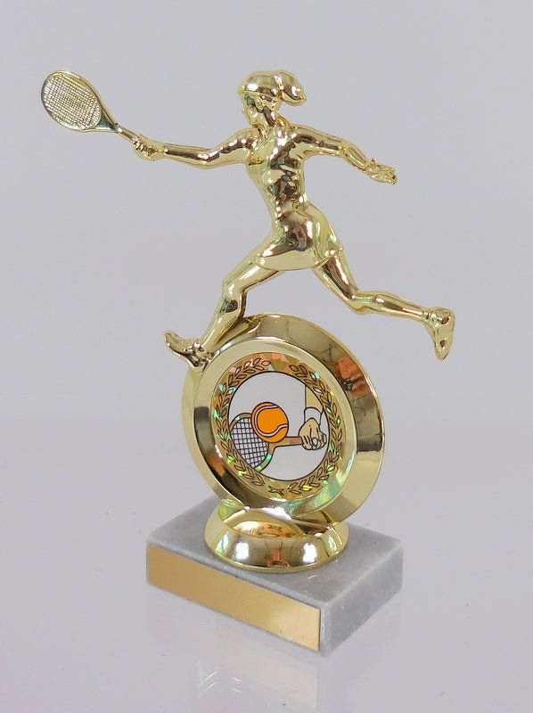 Tennis Logo Insert Figure Trophy - Schoppy's Since 1921