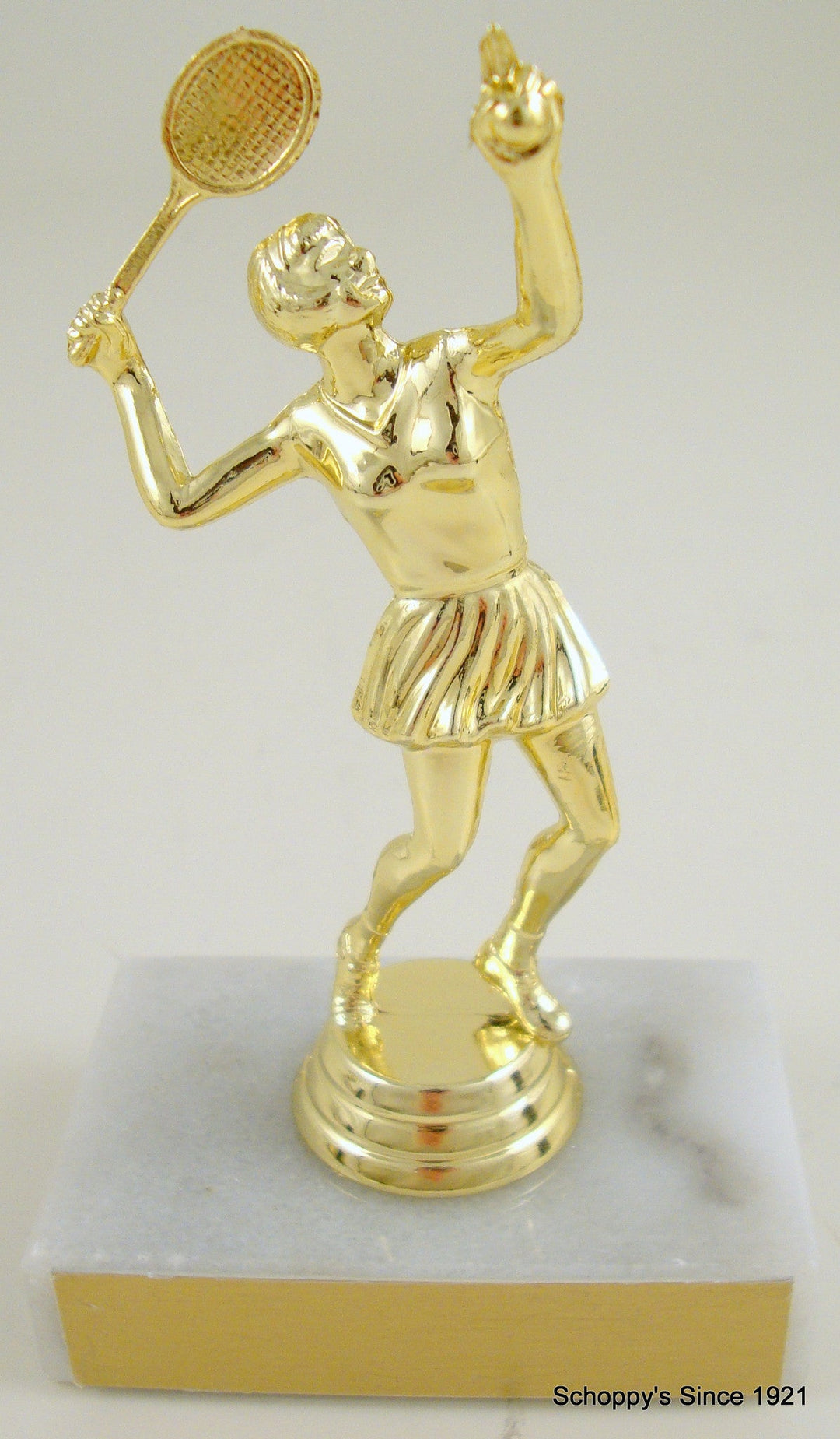 Tennis Trophy on Marble Base-Trophies-Schoppy's Since 1921