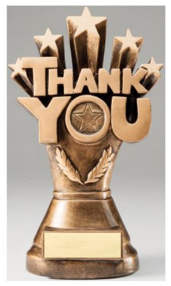 Thank You Resin Trophy - Schoppy's Since 1921