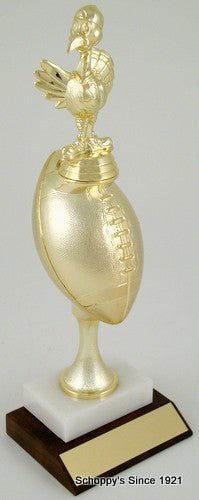 Thanksgiving Football Trophy on Slant-Front Wood Base-Trophies-Schoppy's Since 1921