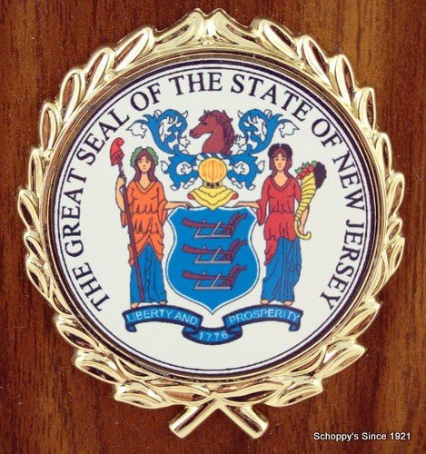 The Great Seal of New Jersey Plaque - Schoppy's Since 1921