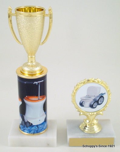 Toilet Bowl Racing Logo Trophy-Trophies-Schoppy's Since 1921