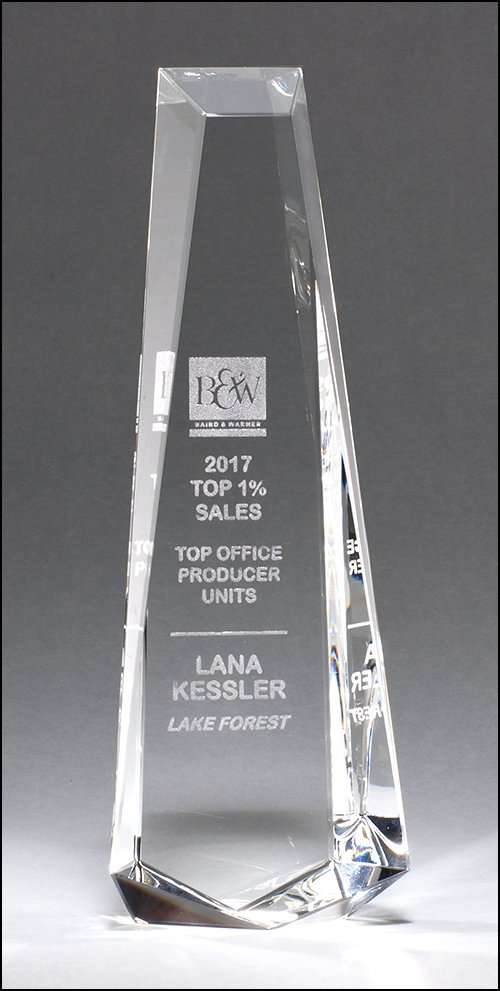 Towering Crystal Obelisk Award - Schoppy's Since 1921