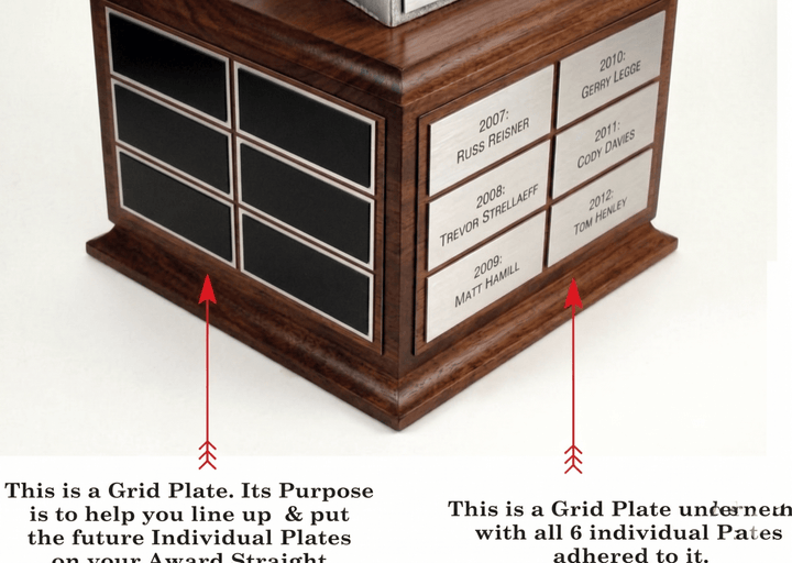 Tractor Trailer Truck Personalized Perpetual Trophy on Wood Base - Schoppy&