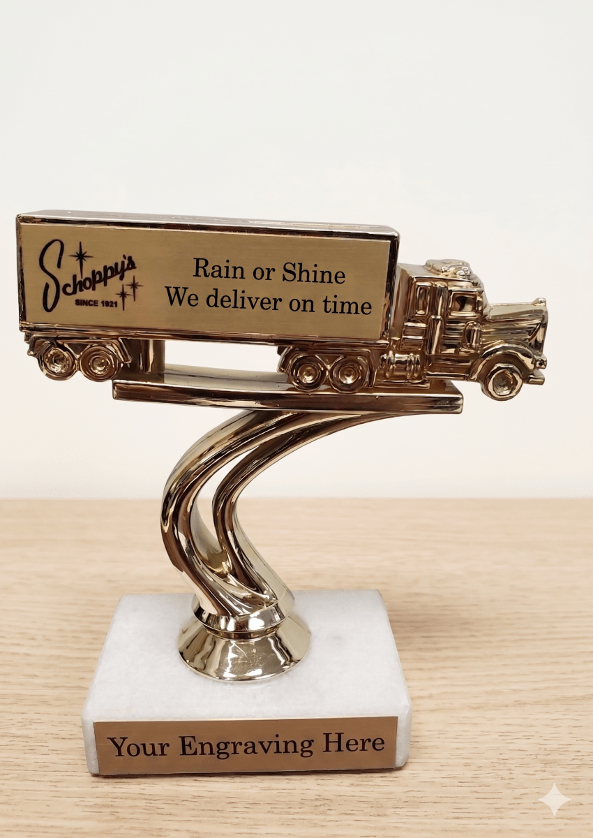 Tractor Trailer Truck Trophy - Schoppy&