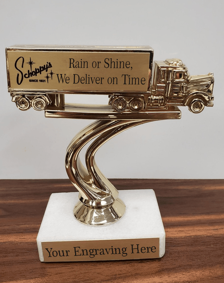 Tractor Trailer Truck Trophy - Schoppy&