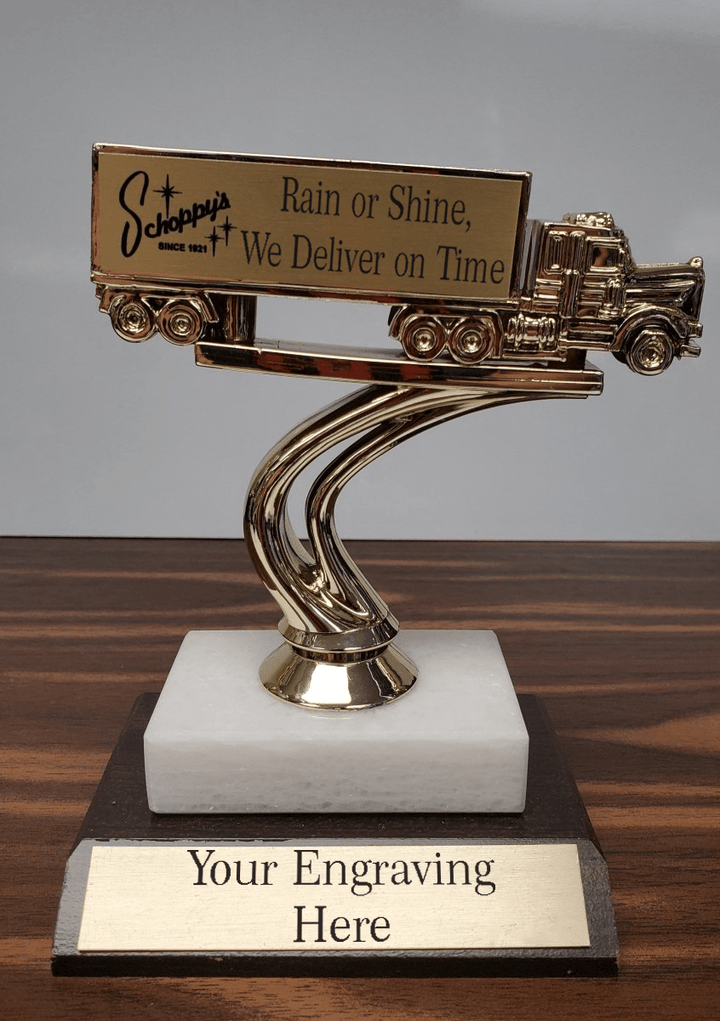 Tractor Trailer Truck Trophy - Schoppy&