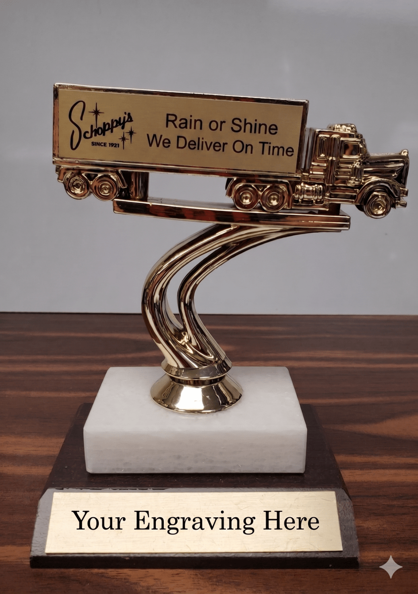 Tractor Trailer Truck Trophy - Schoppy&